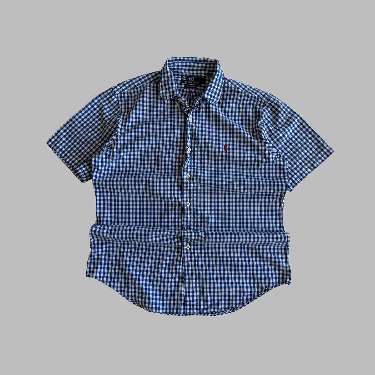 90s Polo Ralph Lauren Gingham Button Up Shirt - M