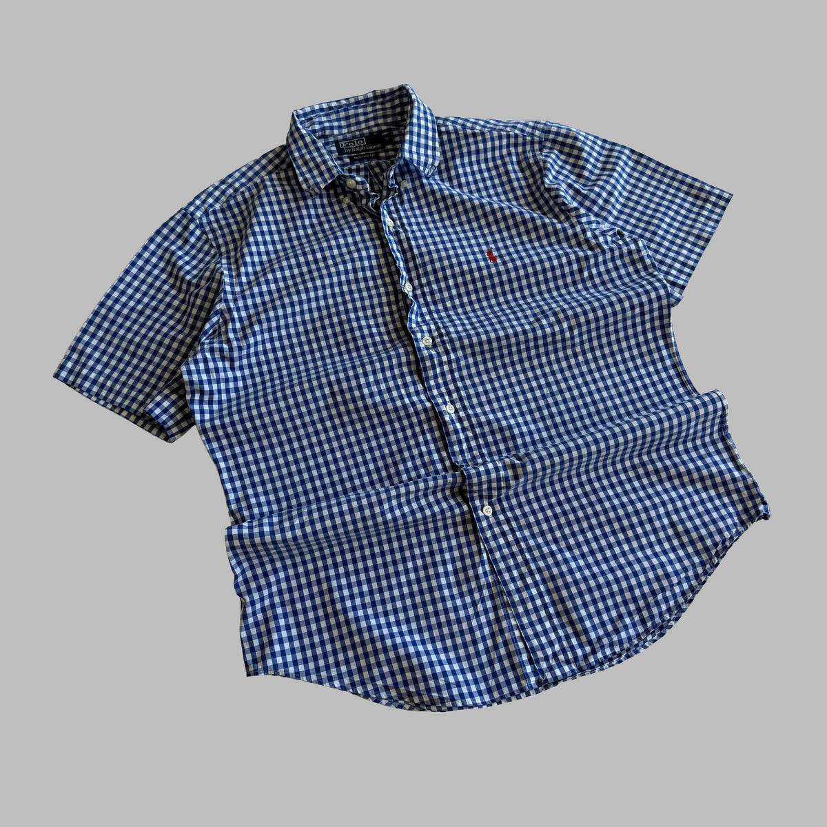 90s Polo Ralph Lauren Gingham Button Up Shirt - M