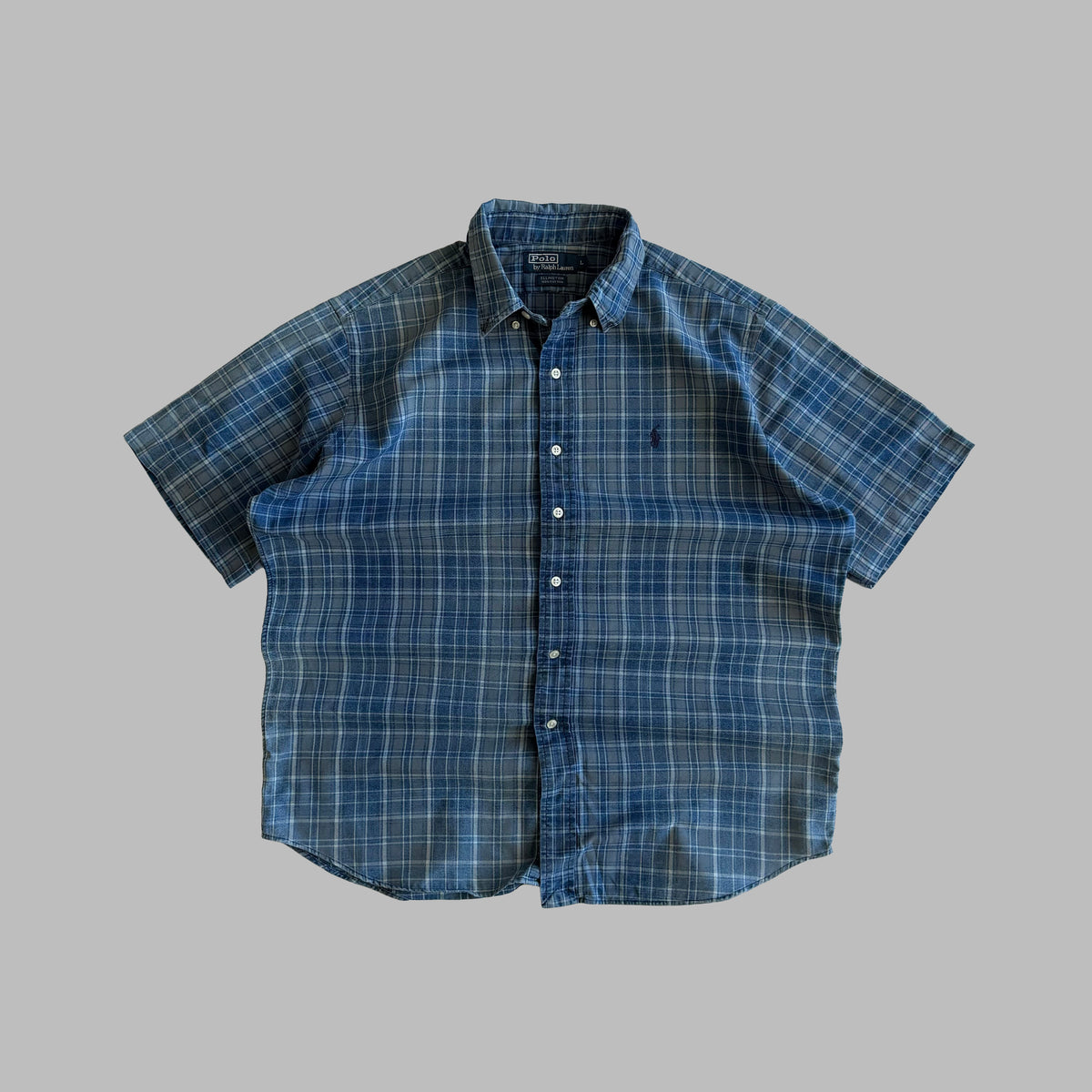 90s Polo Ralph Lauren Checkered Button Up Shirt - L