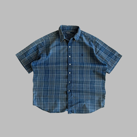 90s Polo Ralph Lauren Checkered Button Up Shirt - L