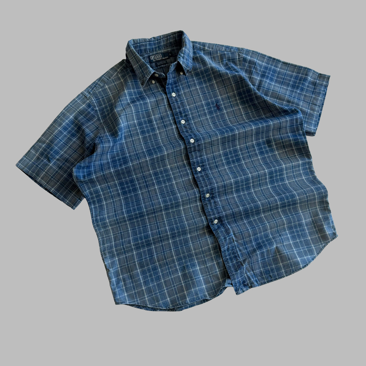 90s Polo Ralph Lauren Checkered Button Up Shirt - L