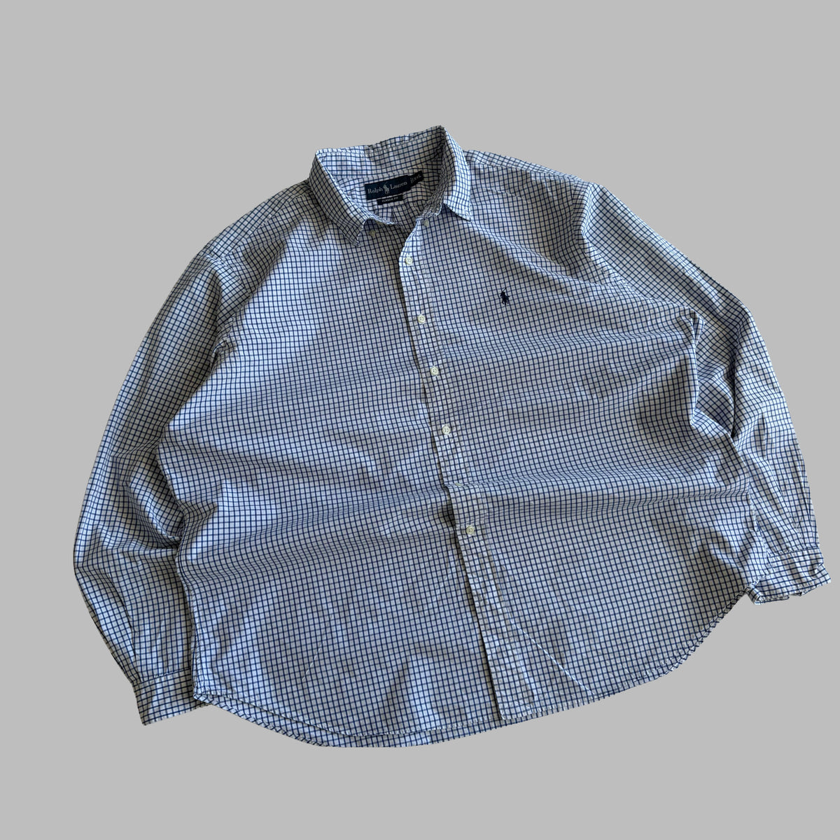 Y2K Polo Ralph Lauren Checkered Button Up Shirt - XXL
