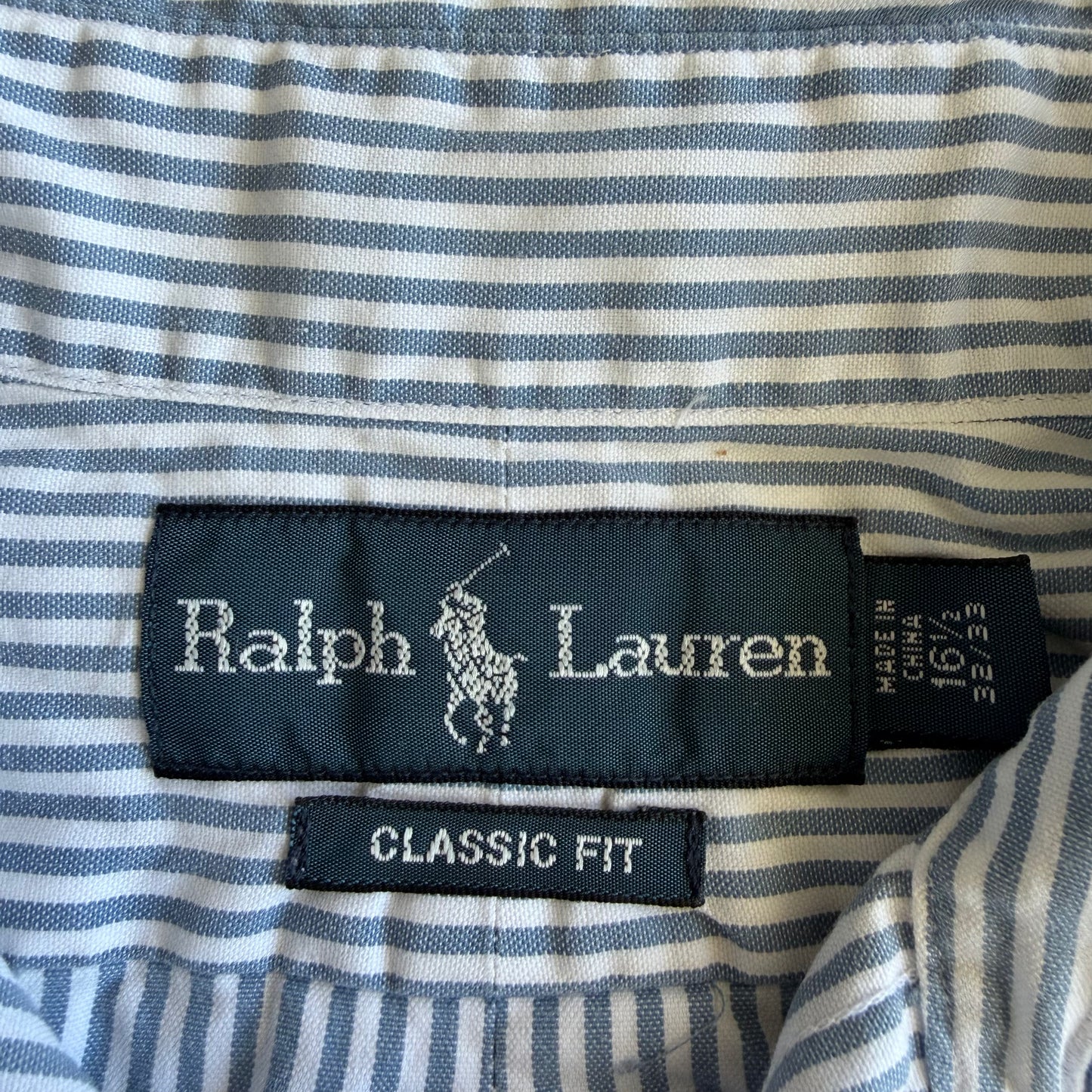 Y2K Polo Ralph Lauren Striped Button Up Shirt - L