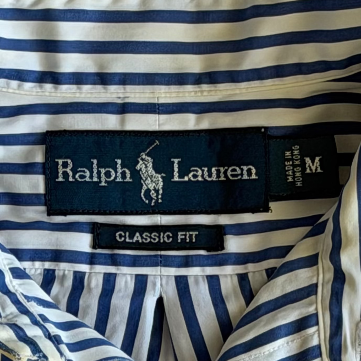 Y2K Polo Ralph Lauren Striped Button Up Shirt - M