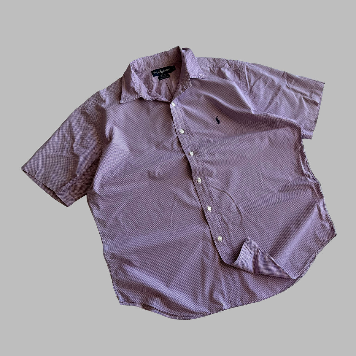 Y2K Ralph Lauren Checkered Button Up Shirt - L