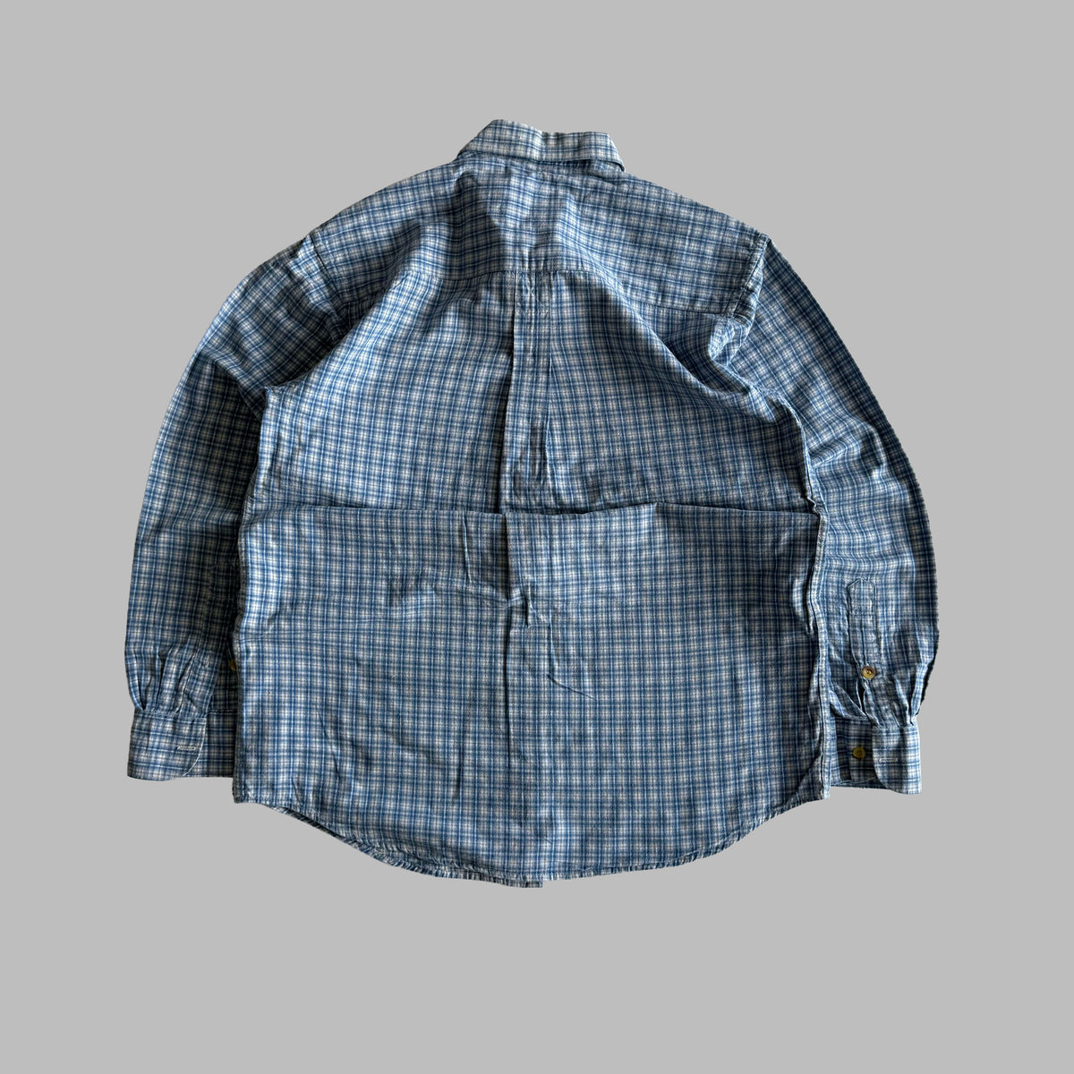 90s Yves Saint Laurent Salan Checkered Button Up Shirt - M
