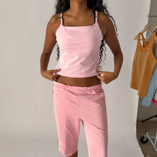 Y2K Adidas Square Neck Activewear Tank - L