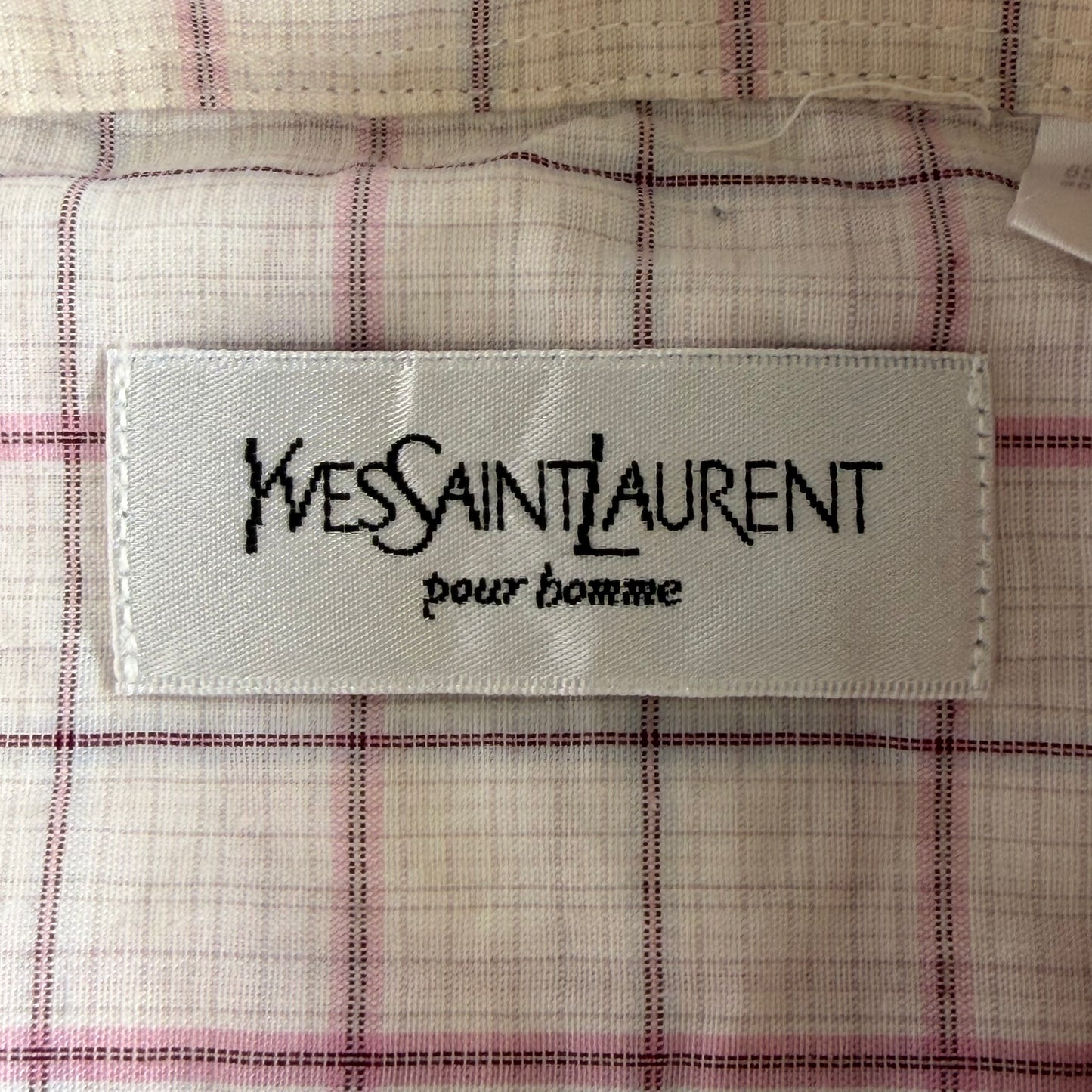 90s Yves Saint Laurent Checkered Short Sleeve Button Up Shirt - M