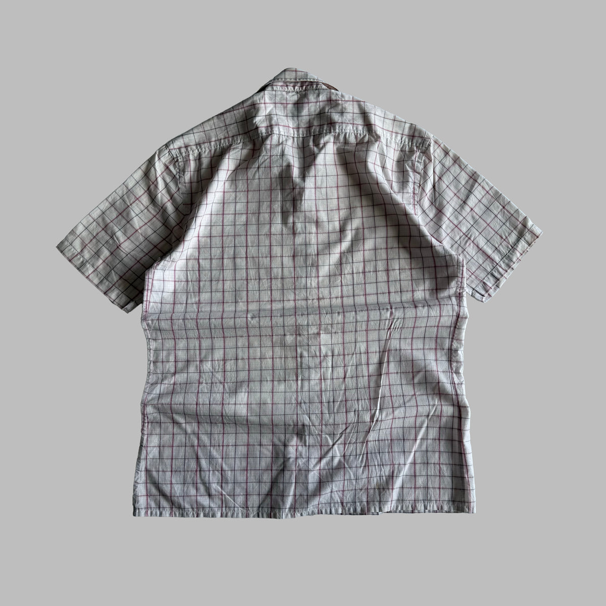90s Yves Saint Laurent Checkered Short Sleeve Button Up Shirt - M