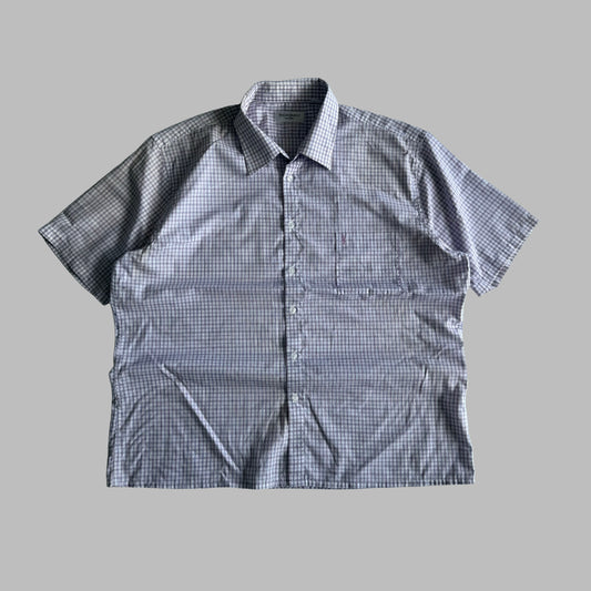 90s Yves Saint Laurent Checkered Short Sleeve Button Up Shirt - L