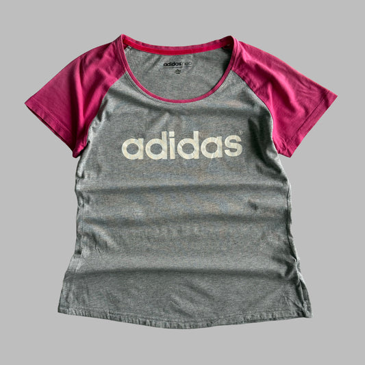 Adidas Spell Out Raglan Baby Tee - XL