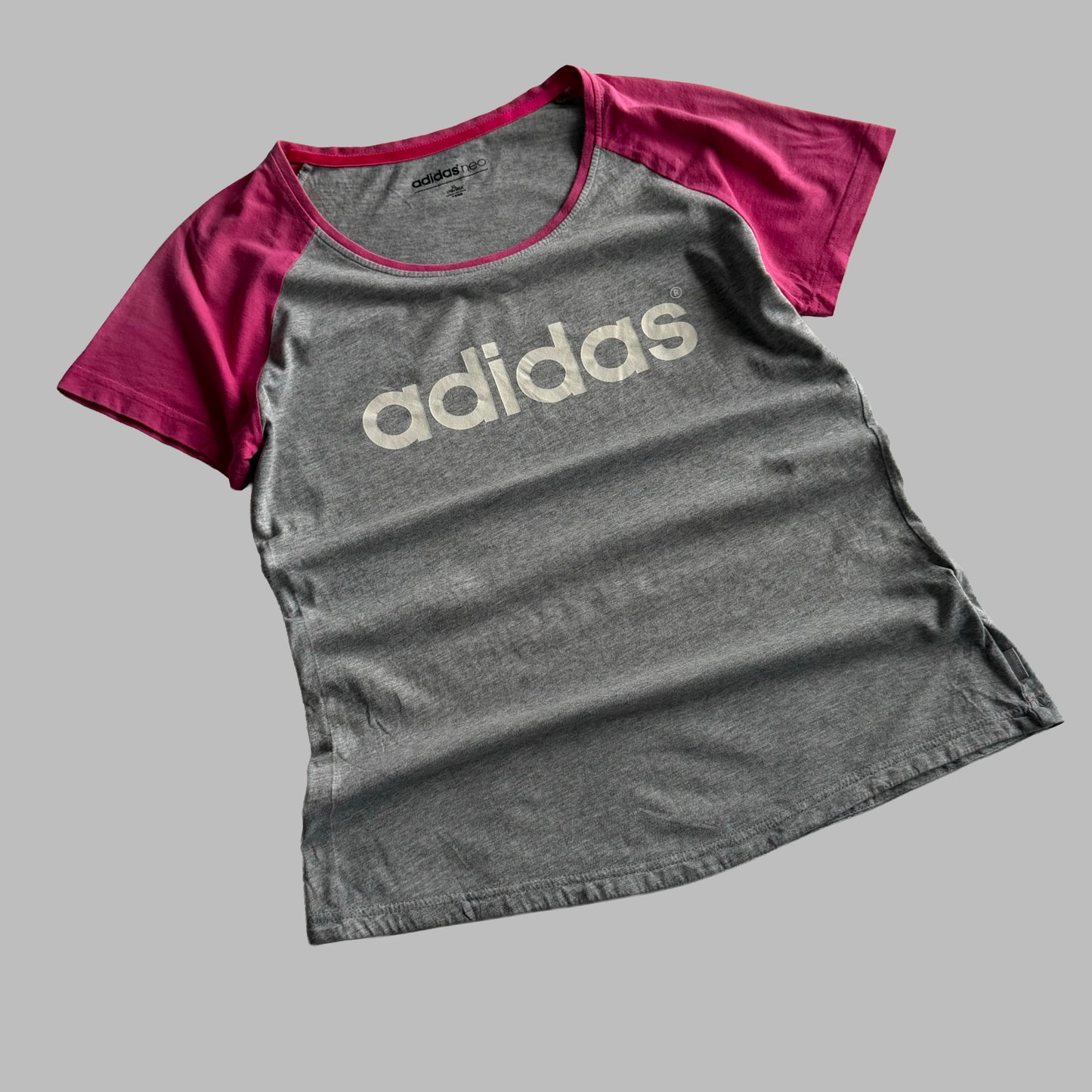 Adidas Spell Out Raglan Baby Tee - XL