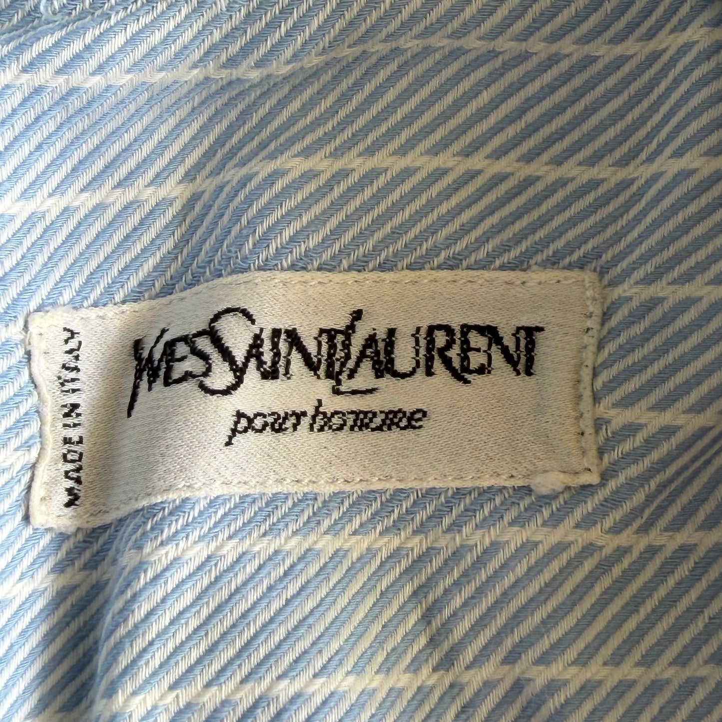 90s Yves Saint Laurent Striped Button Up Shirt - S