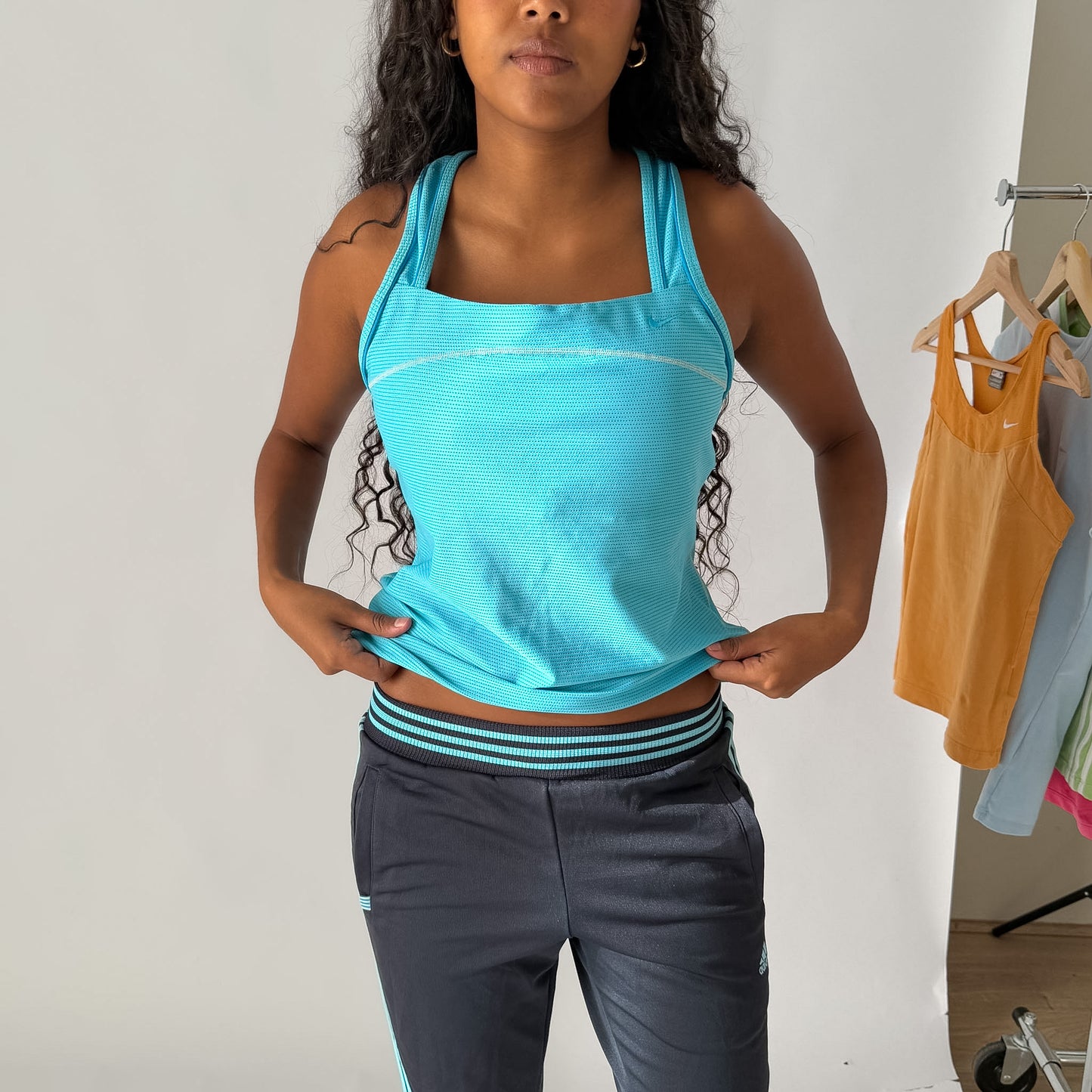 Y2K Nike Square Neck Racer Back Tank - XL