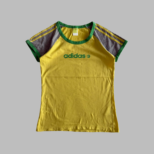 Y2K Adidas Ringer Baby Tee - M