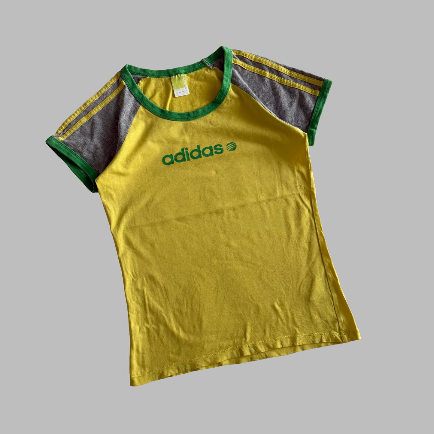 Y2K Adidas Ringer Baby Tee - M