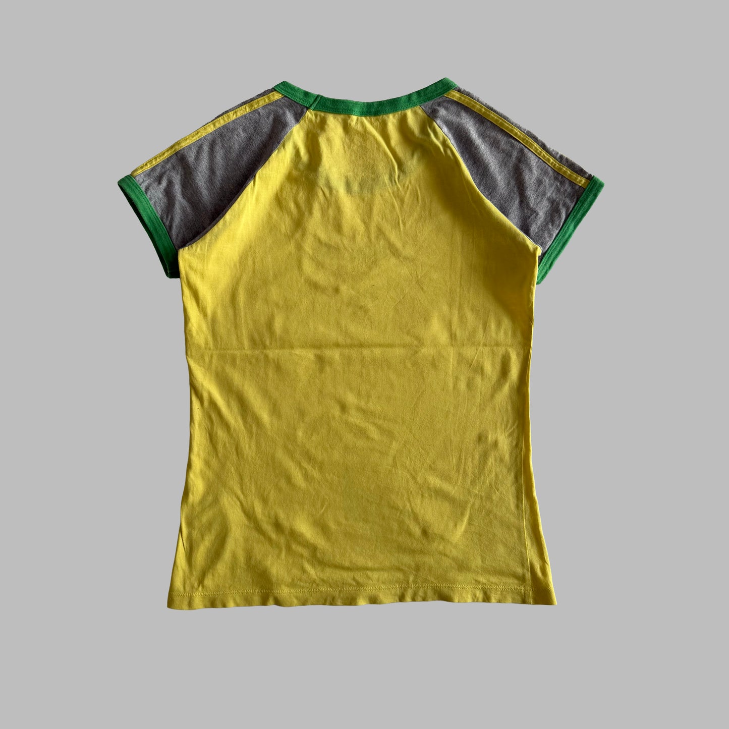 Y2K Adidas Ringer Baby Tee - M