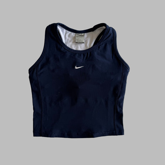 Y2K Nike Centre Swoosh Activewear Top - S/M