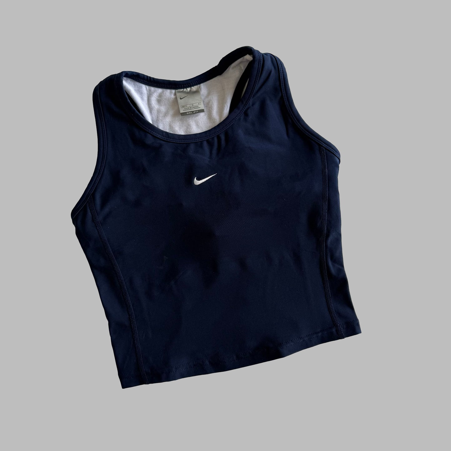 Y2K Nike Centre Swoosh Activewear Top - S/M