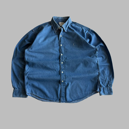 90s Yves Saint Laurent Denim Button Up Shirt - L