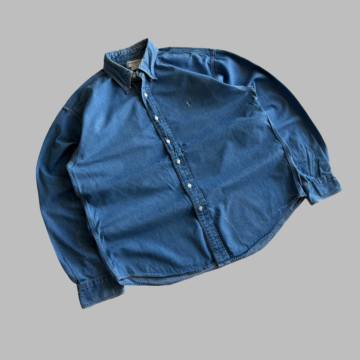 90s Yves Saint Laurent Denim Button Up Shirt - L