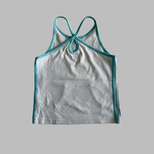 Y2K Adidas Three Stripe Hatler Activewear Tank - XS