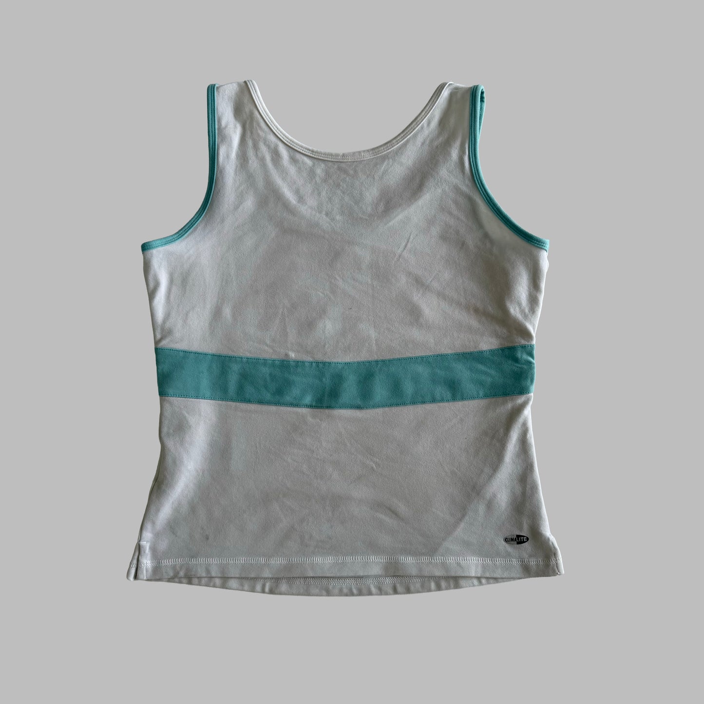 Y2K Adidas Striped Activewear Tank - M
