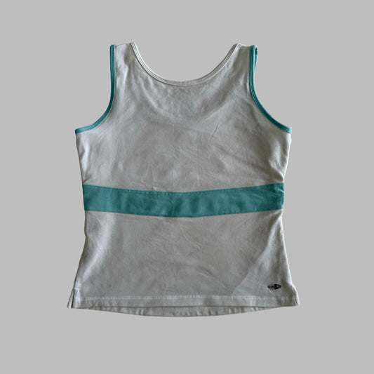 Y2K Adidas Striped Activewear Tank - M