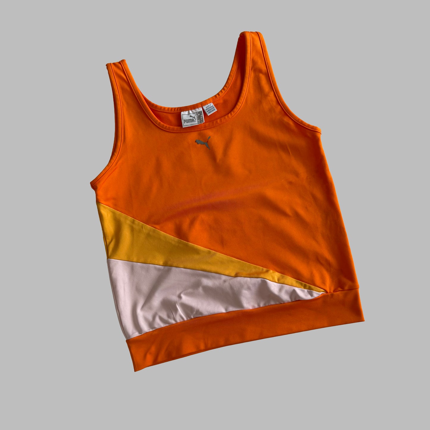 90s Puma Panelled Activewear Tank - L