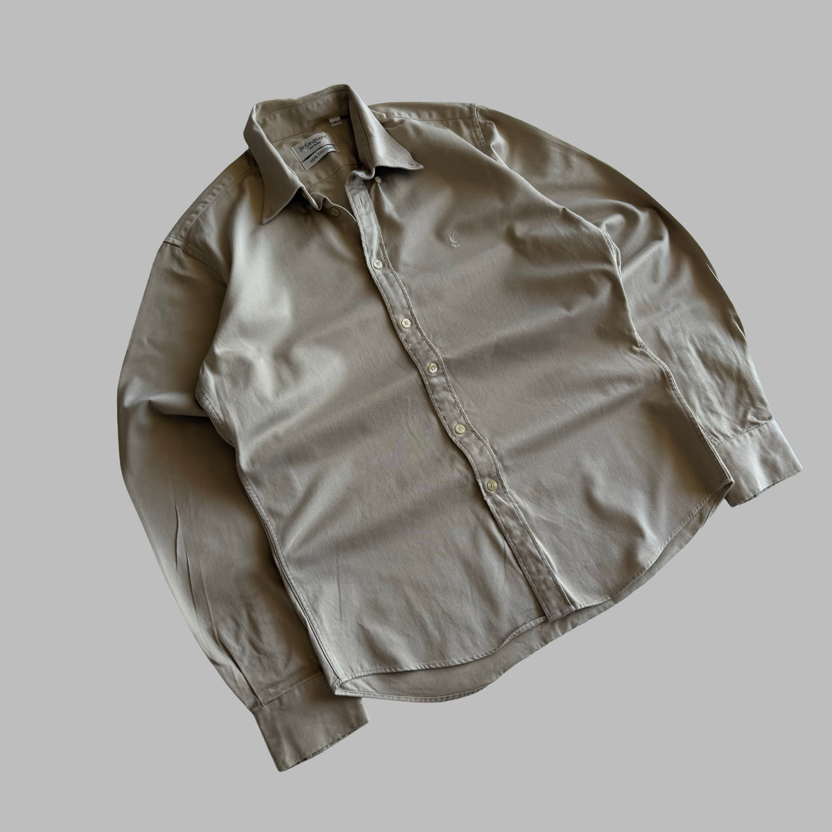 90s Yves Saint Laurent Heavyweight Button Up Shirt - M