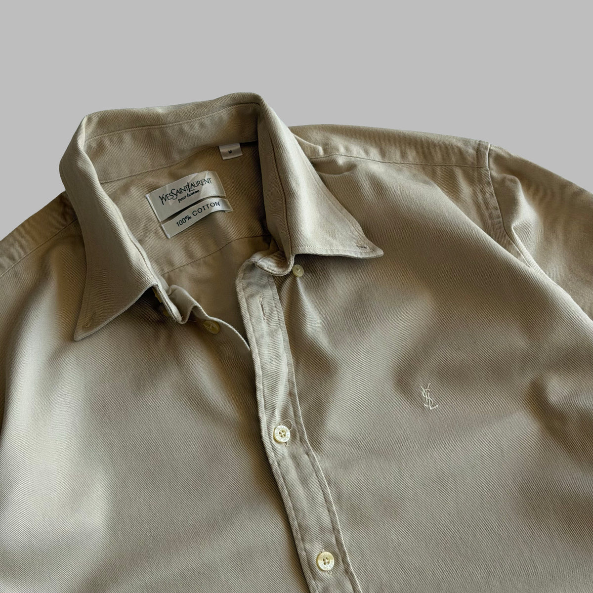 90s Yves Saint Laurent Heavyweight Button Up Shirt - M