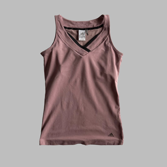 Y2K Adidas Cross Neck Activewear Top - L