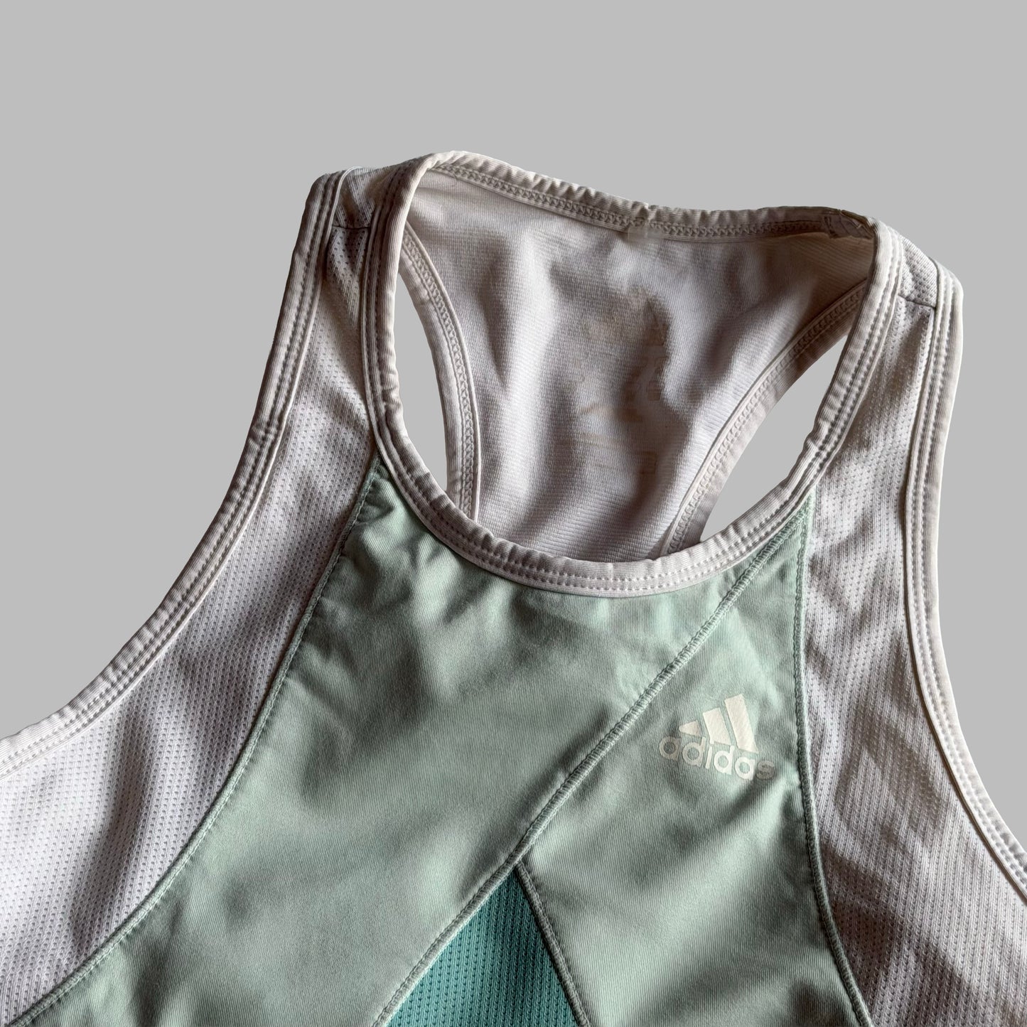 Y2K Adidas Panelled Activewear Tank - S