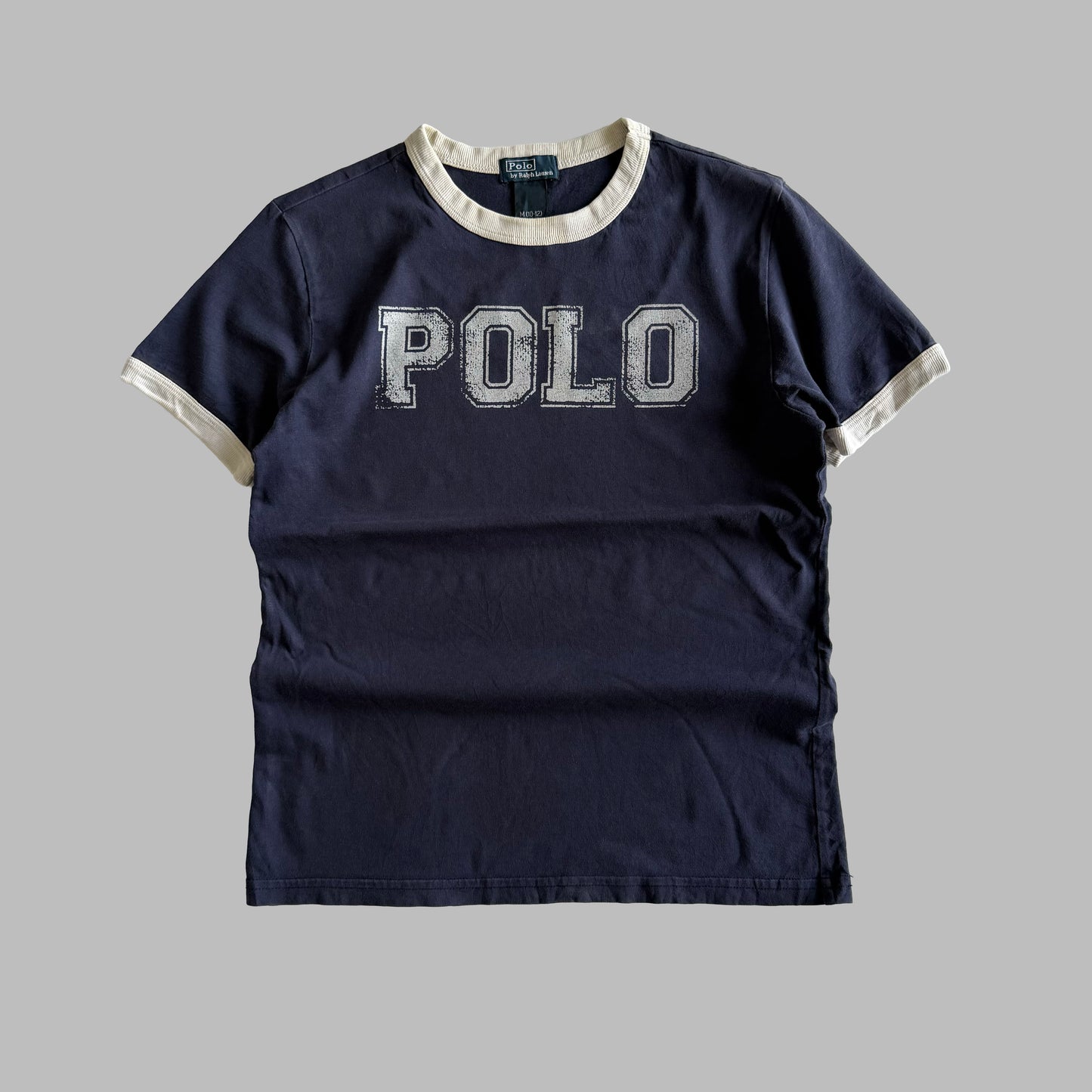 90s Polo Ralph Lauren Spell Out Ringer Tee - M/L