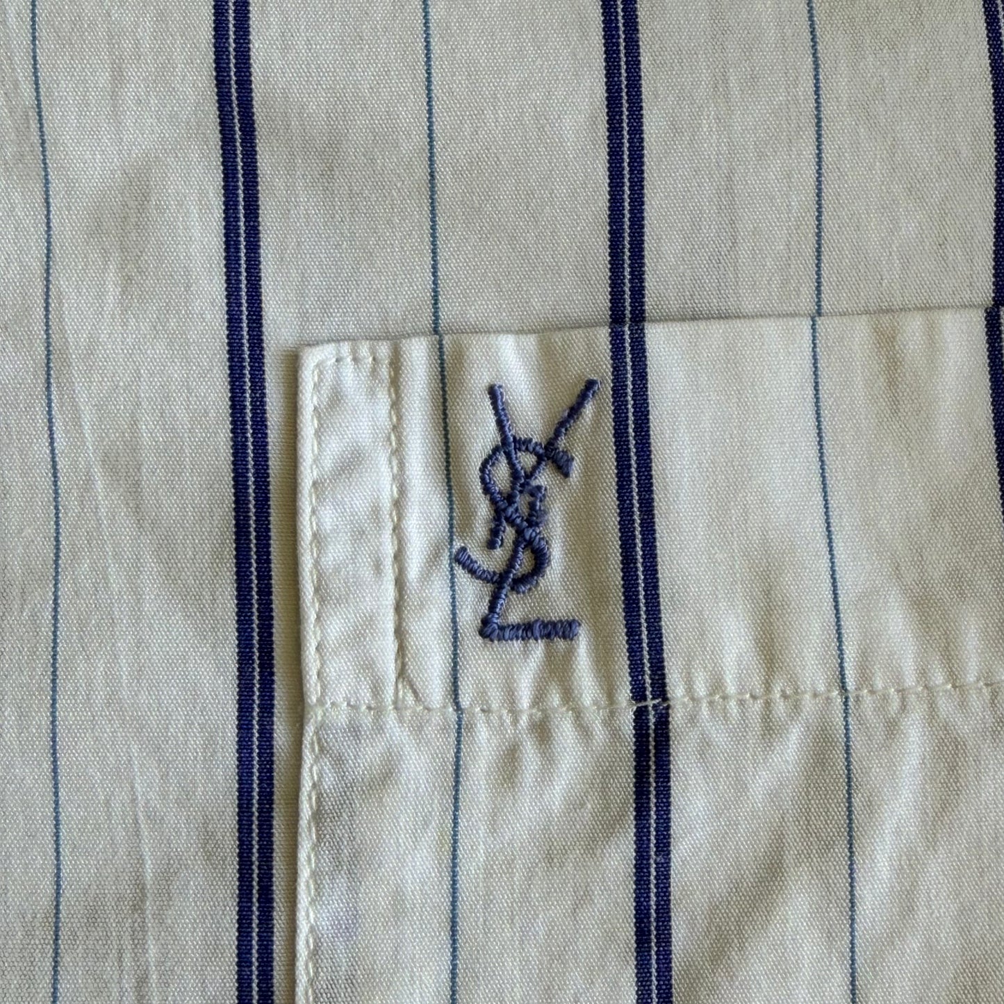 90s Yves Saint Laurent Striped Button Up Shirt - L