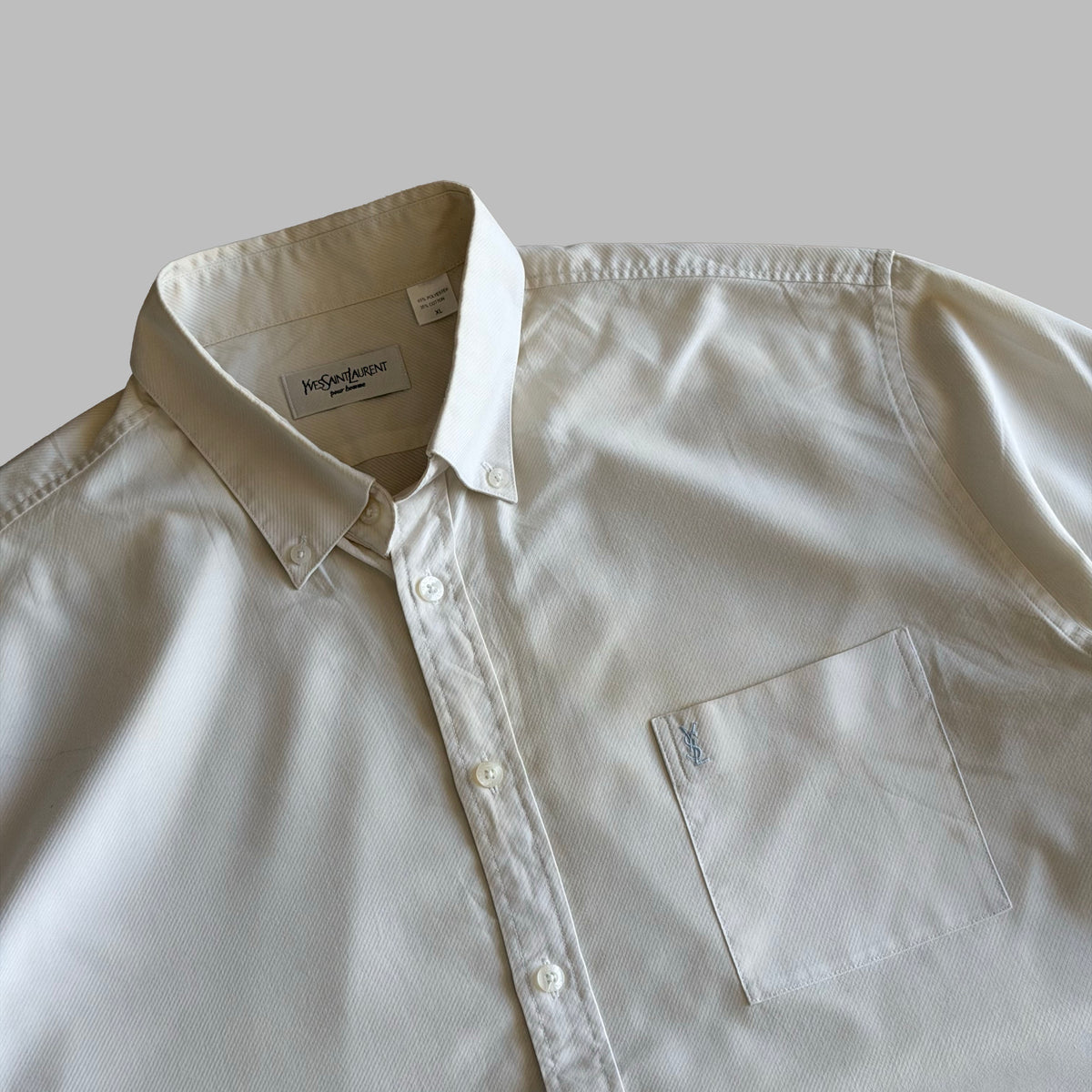 90s Yves Saint Laurent Short Sleeve Button Up Shirt - XL
