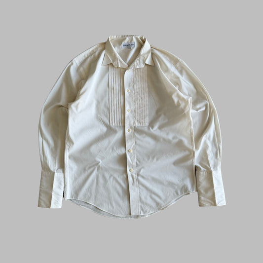 90s Yves Saint Laurent Pleated Front Button Up Shirt - M