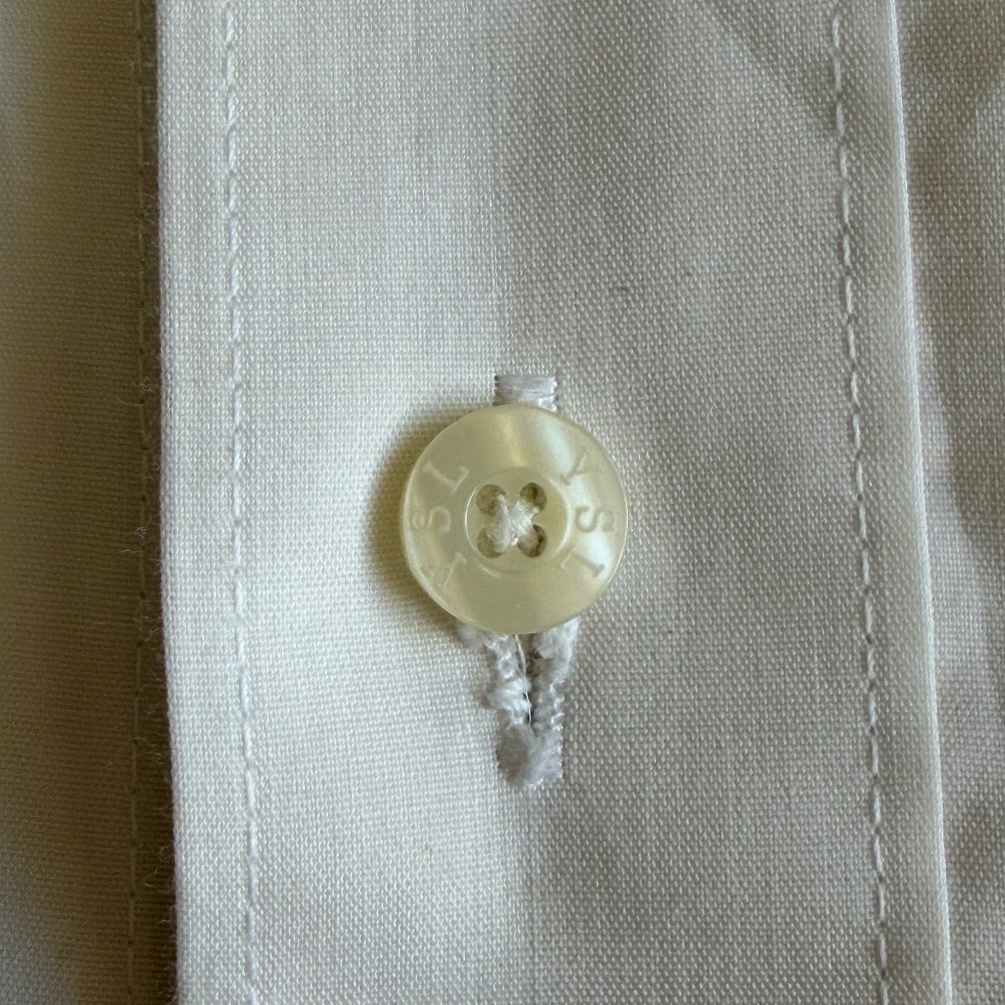 90s Yves Saint Laurent Pleated Front Button Up Shirt - M