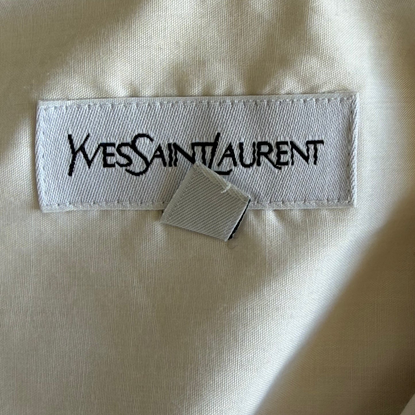 90s Yves Saint Laurent Pleated Front Button Up Shirt - M