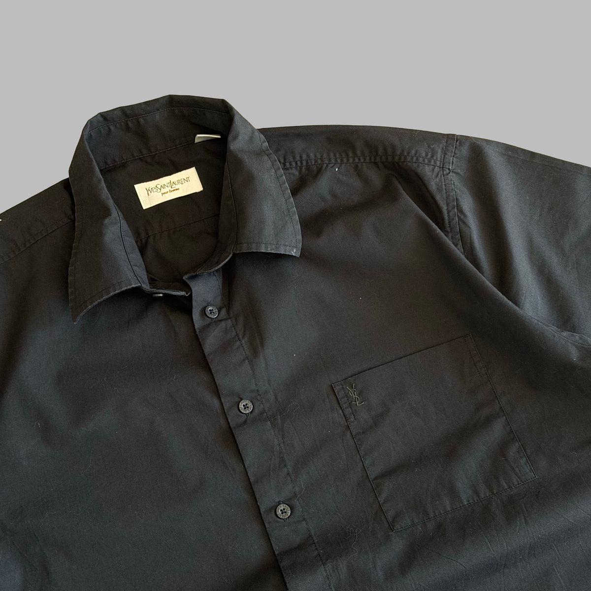90s Yves Saint Laurent Short Sleeve Button Up Shirt - XL