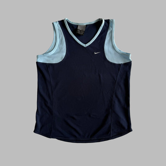 Y2K Nike Panelled Activewear Tank - S