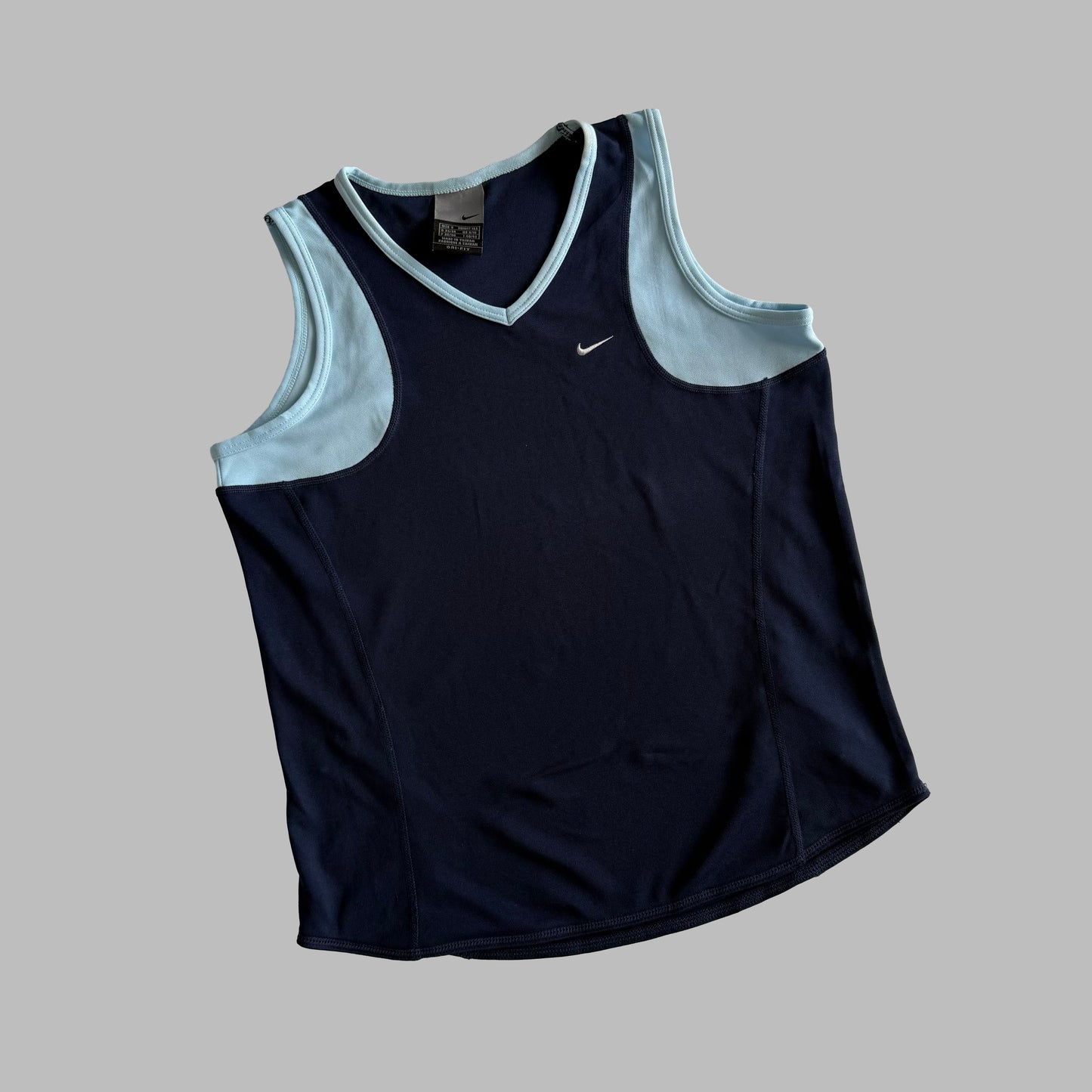 Y2K Nike Panelled Activewear Tank - S