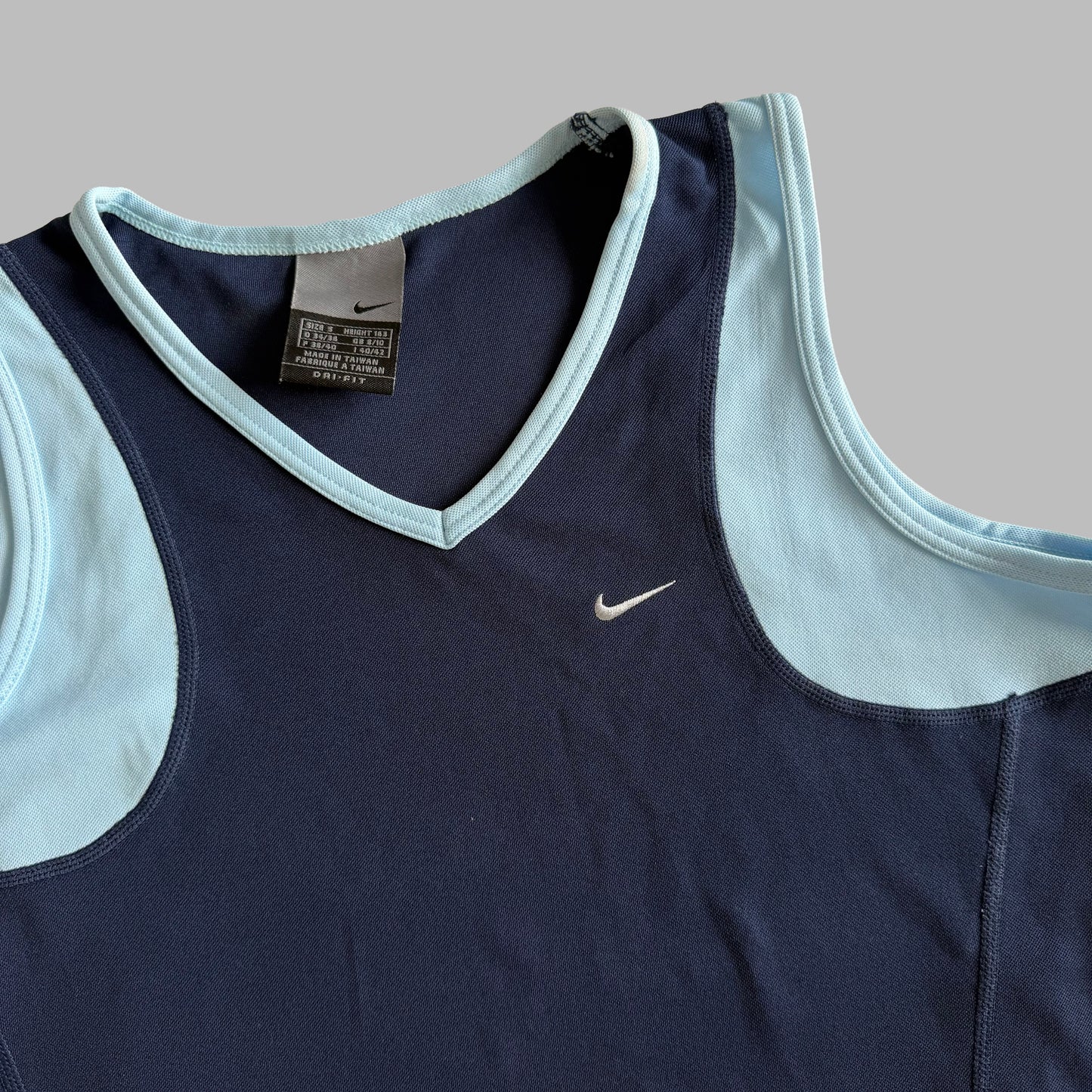 Y2K Nike Panelled Activewear Tank - S