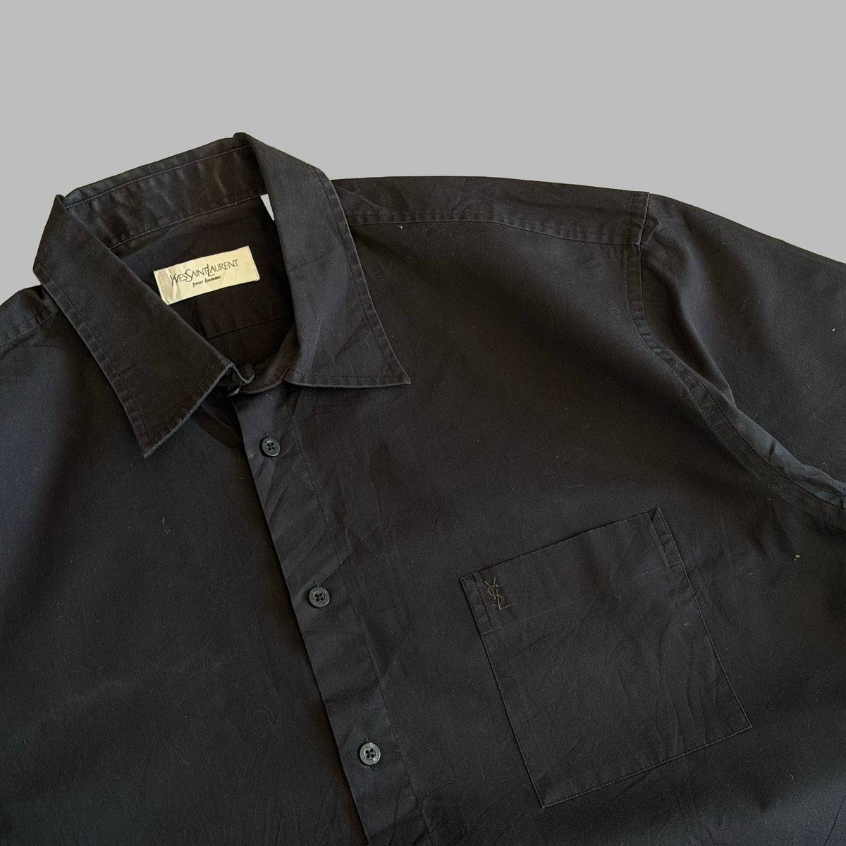 90s Yves Saint Laurent Short Sleeve Button Up Shirt - XL