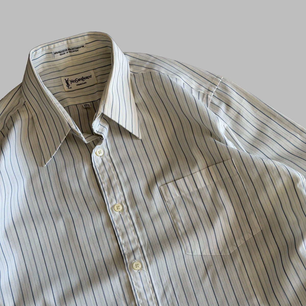 90s Yves Saint Laurent Striped Button Up Shirt - S