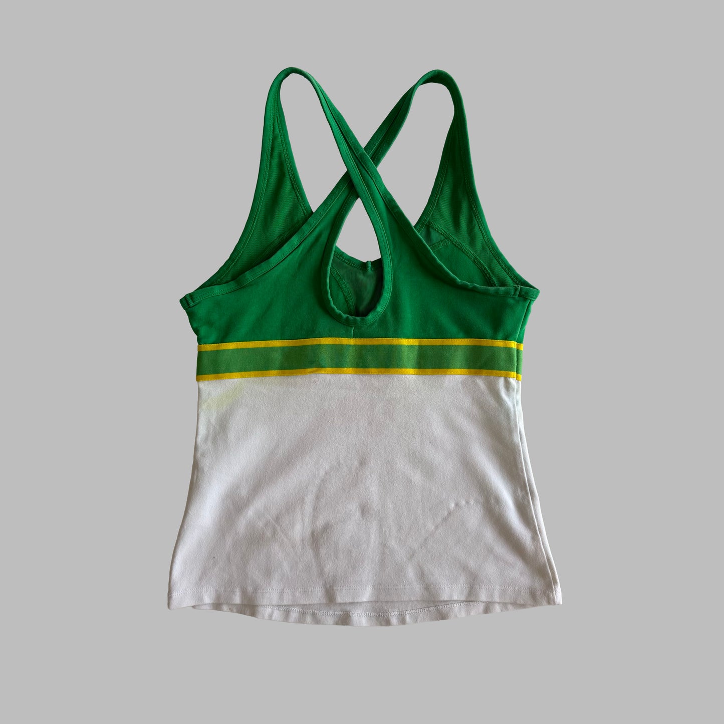Y2K Nike Striped Racer-Back Activewear Tank - M