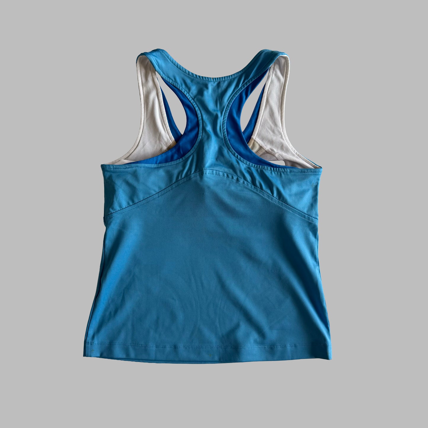 Y2K Nike Panelled Racer-Back Activewear Top - M