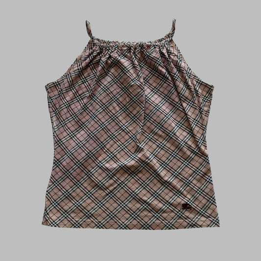 00s Burberry Halter Neck Top - Small