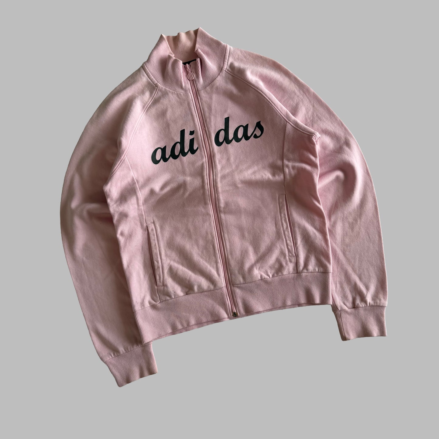Y2K Adidas Spell Out Track Jacket - S/M