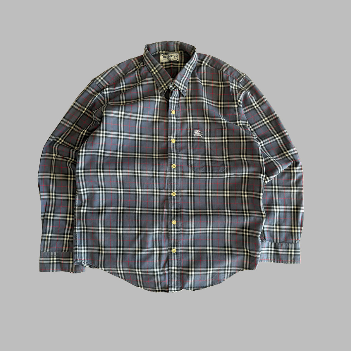 90s Burberry Button Up Shirt - M
